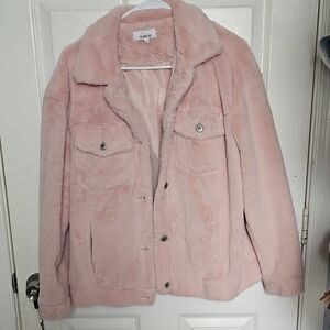 Cozy Pink Teddy Jacket